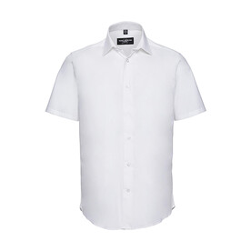 Russell Europe Fitted Stretch Shirt, White, S bedrucken, Art.-Nr. 787000003
