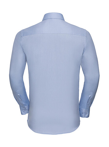 Russell Europe Men`s LS Herringbone Shirt, White, S (15") bedrucken, Art.-Nr. 789000003