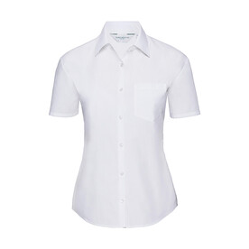 Russell Europe Ladies` Poplin Shirt, White, XS (34) bedrucken, Art.-Nr. 793000002