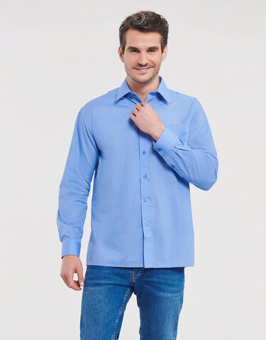 Russell Europe Poplin Shirt LS, White, S bedrucken, Art.-Nr. 794000003 Russell Europe Poplin Shirt LS, White, S bedrucken, Art.-Nr. 794000003