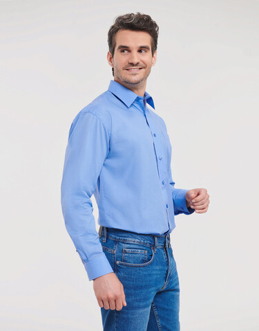 Russell Europe Poplin Shirt LS, White, S bedrucken, Art.-Nr. 794000003 Russell Europe Poplin Shirt LS, White, S bedrucken, Art.-Nr. 794000003