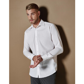 Kustom Kit Slim Fit Business Shirt LS, White, S bedrucken, Art.-Nr. 798110001
