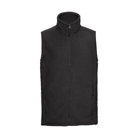 Russell Europe Men`s Gilet Outdoor Fleece, Black, XS bedrucken, Art.-Nr. 846001012