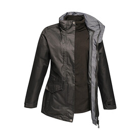 Regatta Women`s Benson III Jacket, Black/Black, 10 (36) bedrucken, Art.-Nr. 867171523