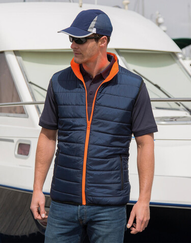 Result Reversible Soft Padded Safety Gilet, Fluo Orange/Navy, S bedrucken, Art.-Nr. 877334763 Result Reversible Soft Padded Safety Gilet, Fluo Orange/Navy, S bedrucken, Art.-Nr. 877334763