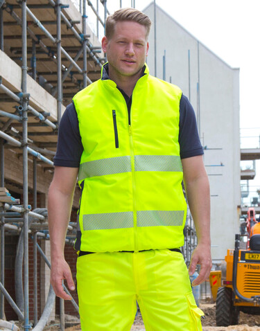 Result Reversible Soft Padded Safety Gilet, Fluo Orange/Navy, S bedrucken, Art.-Nr. 877334763 Result Reversible Soft Padded Safety Gilet, Fluo Orange/Navy, S bedrucken, Art.-Nr. 877334763