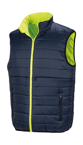 Result Reversible Soft Padded Safety Gilet, Fluo Orange/Navy, S bedrucken, Art.-Nr. 877334763 Result Reversible Soft Padded Safety Gilet, Fluo Orange/Navy, S bedrucken, Art.-Nr. 877334763
