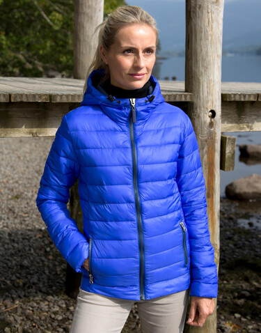 Result Ladies` Snow Bird Hooded Jacket, Ocean Blue/Lime Punch, S (10) bedrucken, Art.-Nr. 894333583