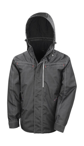 Result Denim Texture Rugged Jacket, Black, 4XL bedrucken, Art.-Nr. 898331019