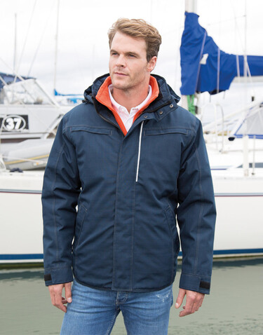 Result Denim Texture Rugged Jacket, Black, XS bedrucken, Art.-Nr. 898331012
