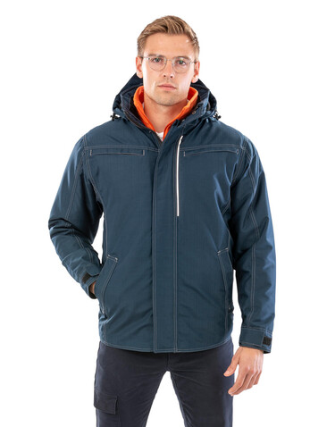 Result Denim Texture Rugged Jacket, Black, 4XL bedrucken, Art.-Nr. 898331019