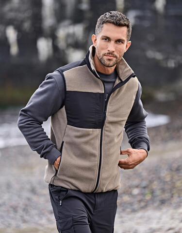 Tee Jays Mountain Fleece Bodywarmer, Black/Black, XS bedrucken, Art.-Nr. 898541772