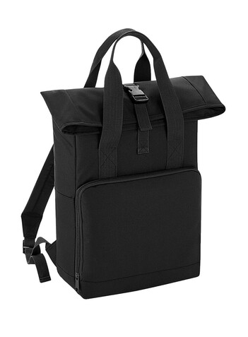 Bag Base Recycled Twin Handle Roll-Top Backpack, Black, One Size bedrucken, Art.-Nr. 903291010 Bag Base Recycled Twin Handle Roll-Top Backpack, Black, One Size bedrucken, Art.-Nr. 903291010