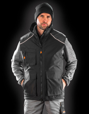 Result Work-Guard Vostex Bodywarmer, Black, S bedrucken, Art.-Nr. 906331013