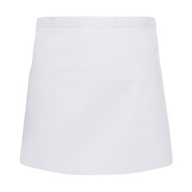 Karlowsky Waist Apron Basic with Pockets, White, One Size bedrucken, Art.-Nr. 911670000