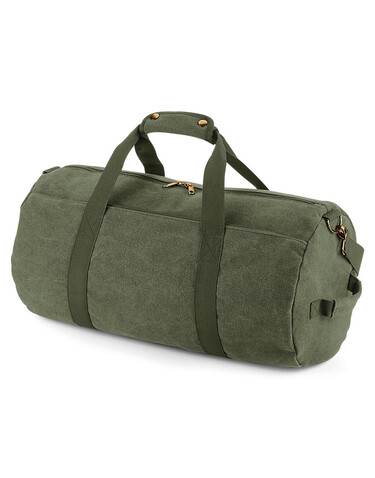 Bag Base Vintage Canvas Barrel Bag, Vintage Black, One Size bedrucken, Art.-Nr. 912291120