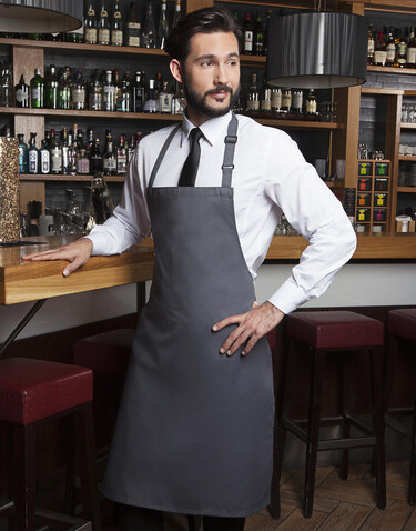 Karlowsky Bib Apron Basic, White, One Size bedrucken, Art.-Nr. 912670000