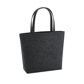 Bag Base Felt Shopper, Charcoal Melange, One Size bedrucken, Art.-Nr. 913291050