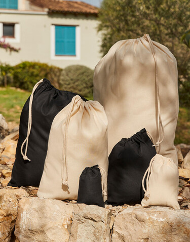 Westford Mill Recycled Cotton Stuff Bag, Black, XS bedrucken, Art.-Nr. 915281012