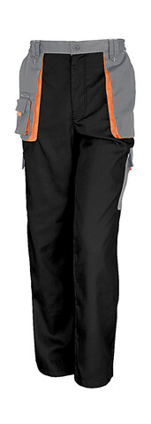 Result LITE Trouser, Black/Grey/Orange, XL bedrucken, Art.-Nr. 918331975