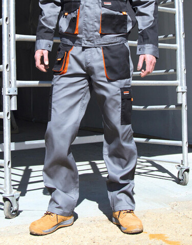 Result LITE Trouser, Grey/Black/Orange, XS bedrucken, Art.-Nr. 918331821