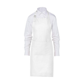 SG ACCESSORIES - BISTRO LISBON 100% Cotton Bib Apron, White, One Size bedrucken, Art.-Nr. 920590020