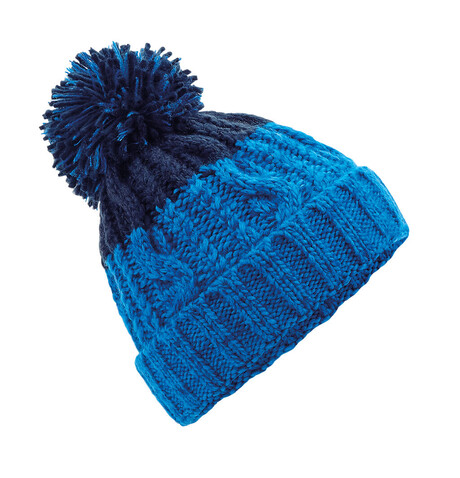 Beechfield Apres Beanie, Azure Blue/Oxford Navy, One Size bedrucken, Art.-Nr. 921693690 Beechfield Apres Beanie, Azure Blue/Oxford Navy, One Size bedrucken, Art.-Nr. 921693690