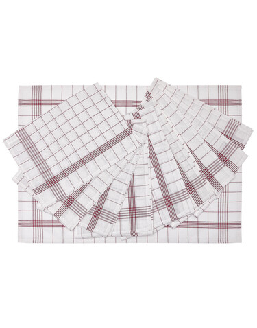 SG ACCESSORIES - BISTRO Dishcloth MILAN (10-Pack), White/Red, One Size bedrucken, Art.-Nr. 922590540 SG ACCESSORIES - BISTRO Dishcloth MILAN (10-Pack), White/Red, One Size bedrucken, Art.-Nr. 922590540