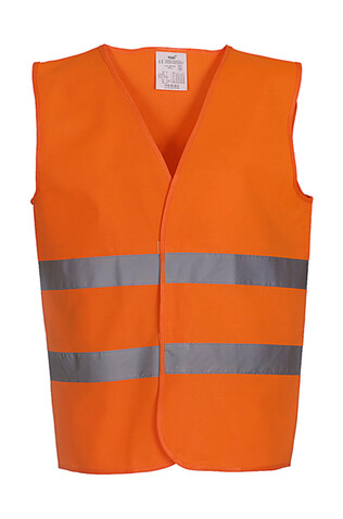 Yoko Fluo 2 Bands Waistcoat, Fluo Orange, L bedrucken, Art.-Nr. 925774055 Yoko Fluo 2 Bands Waistcoat, Fluo Orange, L bedrucken, Art.-Nr. 925774055