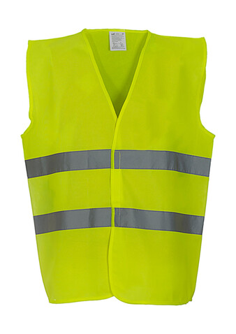 Yoko Fluo 2 Bands Waistcoat, Fluo Yellow, M bedrucken, Art.-Nr. 925776054