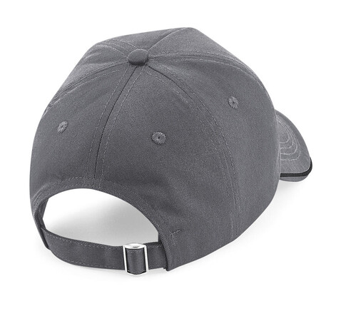 Beechfield Authentic 5 Panel Cap - Piped Peak, White/French Navy, One Size bedrucken, Art.-Nr. 928690530