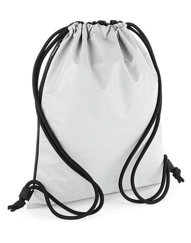 Bag Base Reflective Gymsac, Black Reflective, One Size bedrucken, Art.-Nr. 931291060
