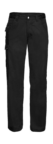 Russell Europe Twill Workwear Trousers length 32, Black, 46" (117cm) bedrucken, Art.-Nr. 932001010