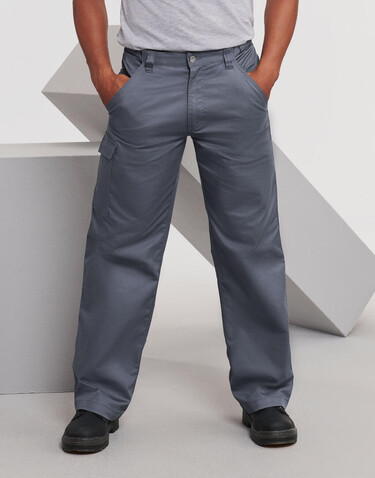 Russell Europe Twill Workwear Trousers length 32, Black, 46" (117cm) bedrucken, Art.-Nr. 932001010