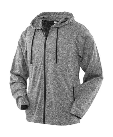 Result Women`s Hooded Tee-Jacket, Marl Grey, XS bedrucken, Art.-Nr. 935331182