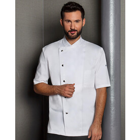 Karlowsky Chef Jacket Gustav Short Sleeve, White, 46 (S) bedrucken, Art.-Nr. 935670001