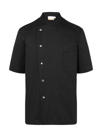 Karlowsky Chef Jacket Gustav Short Sleeve, Black, 46 (S) bedrucken, Art.-Nr. 935671011