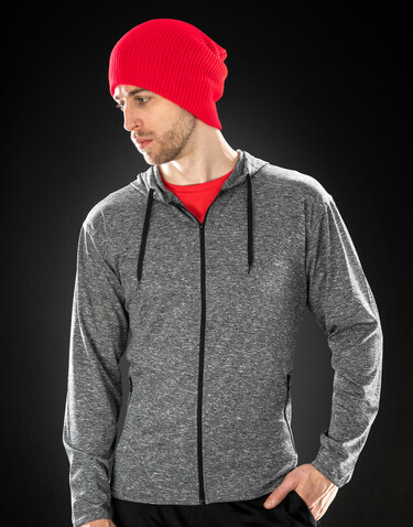 Result Men`s Hooded Tee-Jacket, Marl Grey, S bedrucken, Art.-Nr. 936331183