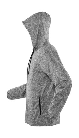 Result Men`s Hooded Tee-Jacket, Marl Grey, S bedrucken, Art.-Nr. 936331183