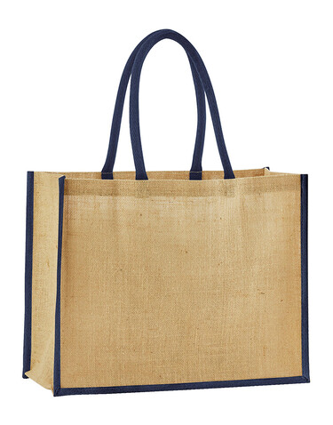 Westford Mill Natural Starched Jute Classic Shopper, Natural/Navy, One Size bedrucken, Art.-Nr. 937280600 Westford Mill Natural Starched Jute Classic Shopper, Natural/Navy, One Size bedrucken, Art.-Nr. 937280600