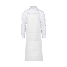 SG ACCESSORIES - BISTRO AMSTERDAM Bib Apron with Pocket, White, One Size bedrucken, Art.-Nr. 945590000