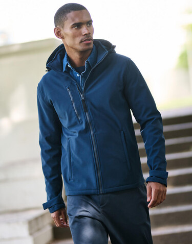 Regatta Venturer 3-Layer Hooded Softshell Jacket, Black, S bedrucken, Art.-Nr. 948171013
