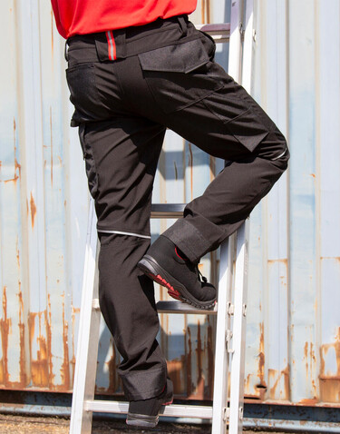 Result Slim Softshell Work Trousers, Black, S bedrucken, Art.-Nr. 952331013