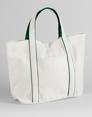 Westford Mill Courtside Medium Tote, Soft White/Bottle Green, One Size bedrucken, Art.-Nr. 953280830 Westford Mill Courtside Medium Tote, Soft White/Bottle Green, One Size bedrucken, Art.-Nr. 953280830