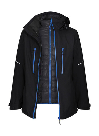 Regatta X-Pro Evader III 3 in1 Jacket, Black/Oxford Blue, S bedrucken, Art.-Nr. 957171803 Regatta X-Pro Evader III 3 in1 Jacket, Black/Oxford Blue, S bedrucken, Art.-Nr. 957171803