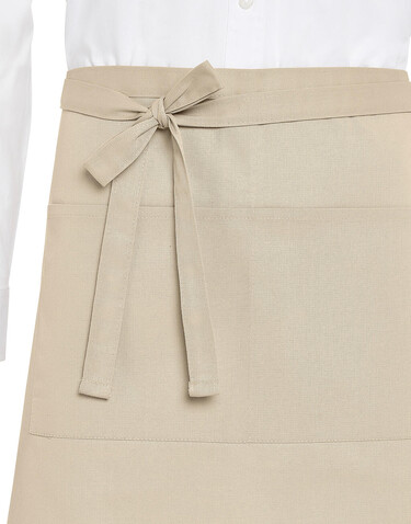 SG ACCESSORIES - BISTRO ROME - Recycled Bistro Apron with Pocket, White, One Size bedrucken, Art.-Nr. 958590000