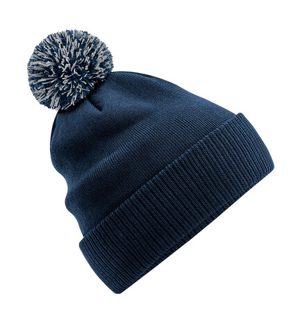 Beechfield Recycled Snowstar® Beanie, Black/White, One Size bedrucken, Art.-Nr. 968691500