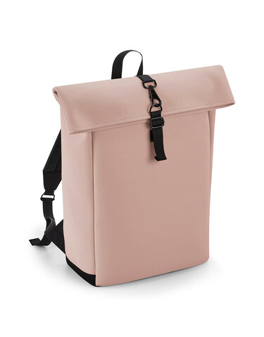 Bag Base Matte PU Rolltop Backpack, Black, One Size bedrucken, Art.-Nr. 977291010