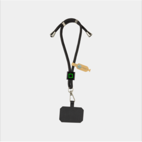 CarryLoop verstellbares Handy-Handgelenksband aus RCS rPET schwarz bedrucken, Art.-Nr. P302.8401 CarryLoop verstellbares Handy-Handgelenksband aus RCS rPET schwarz bedrucken, Art.-Nr. P302.8401