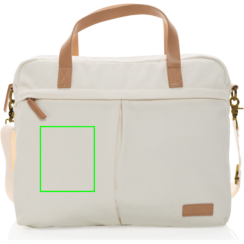 Impact AWARE™ 16 oz. rCanvas Laptop-Tasche off white bedrucken, Art.-Nr. P760.230 Impact AWARE™ 16 oz. rCanvas Laptop-Tasche off white bedrucken, Art.-Nr. P760.230